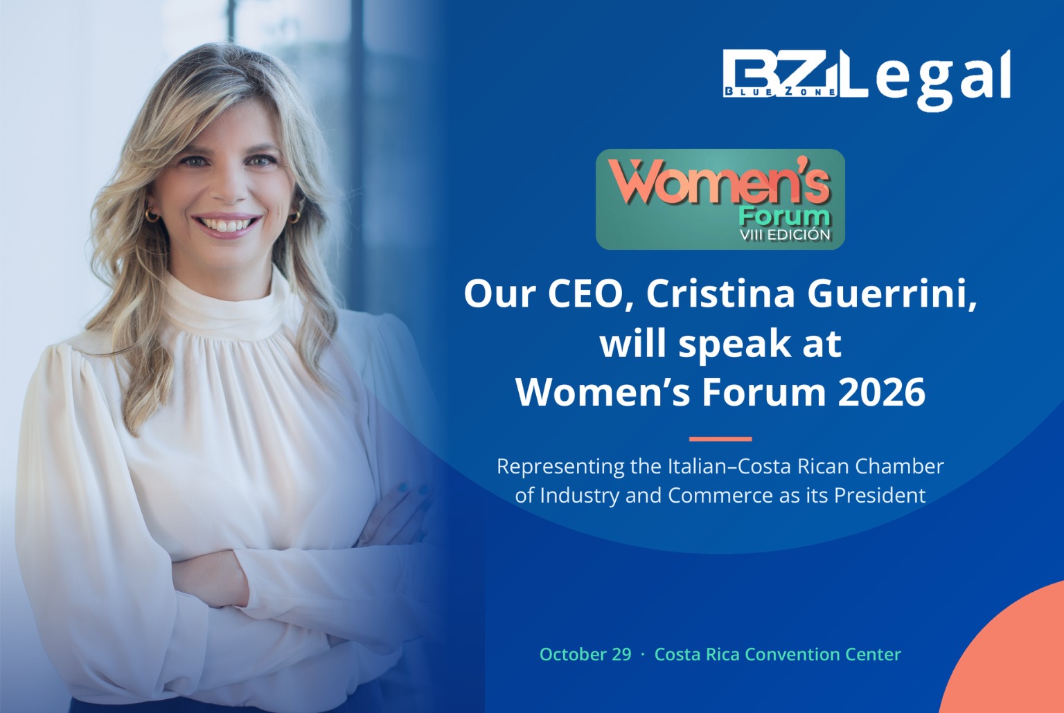 Cristina Guerrini representing CICIC at Women’s Forum 2026 Costa Rica